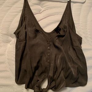 Bandit and the Babe Green Tie Crop Top